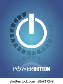 Power design over blue background, vector illustration.