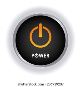 Power design over white background, vector illustration.