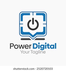 Power Digital 2 Plantilla de diseño de logotipos. Bueno para empresas, agencias, comunidad y Organización