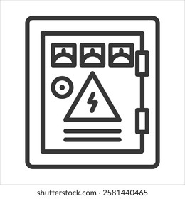 Power Distribution Icon Vector Illustration Outline