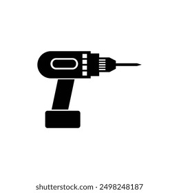 power drill Black Solid vector icon