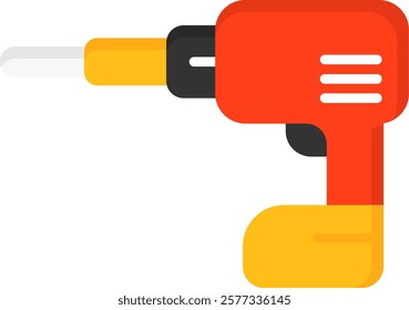 Power Drill Flat Style Icon Design