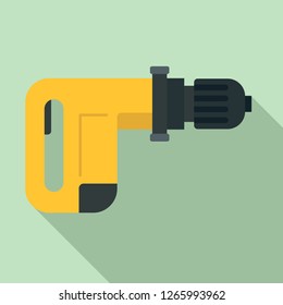 Power Drill Icon. Flat Illustration Of Power Drill Vector Icon For Web Design