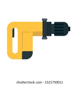 Power drill icon. Flat illustration of power drill vector icon for web design