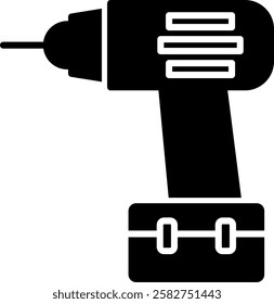 Power Drill Icon Symbol Art Sign