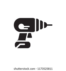 power drill icon vector glyph style eps 10