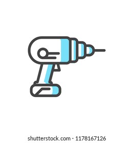 power drill icon vector. modern icon style