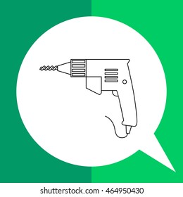 Power drill line icon
