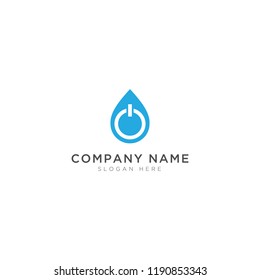 Power Drop Logo Template Design Vector, Emblem, Design Concept, Creative Symbol, Icon