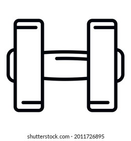 Power dumbell icon. Outline power dumbell vector icon for web design isolated on white background