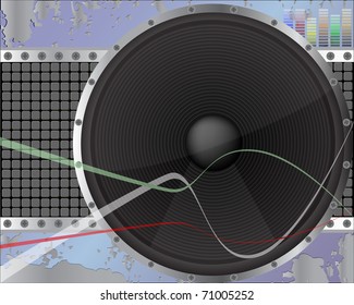 Power Dynamic Music background  Vector illustration