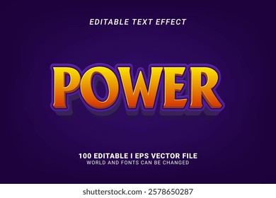Power Editable Text Effect Design