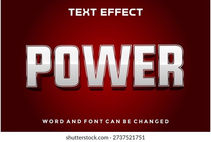 Power editable text effect	design template