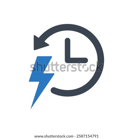 Power Efficiency Icon On White Background