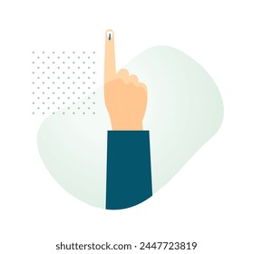 Power of Elections - Inked Finger - Stock Illustration as EPS 10 File