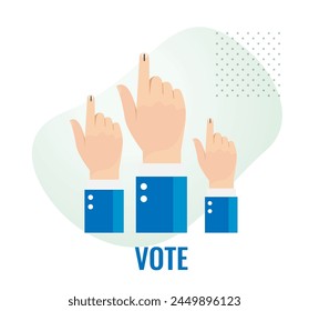 Power of Elections - Inked Finger - Stock Illustration as EPS 10 File