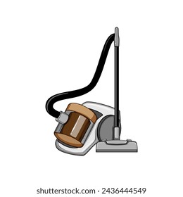 power electric broom cartoon. dustpan brush, stick cleanliness, wireless handle power electric broom sign. isolated symbol vector illustration