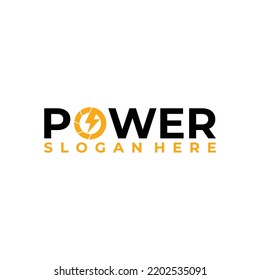 plantilla de diseño vectorial de logotipo eléctrico de potencia