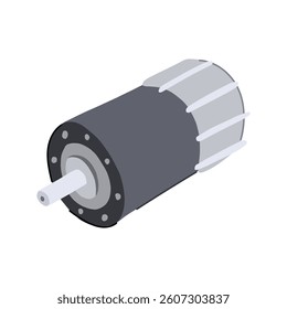 power electric motor cartoon. brushless commutator, rotor windings, magnetic dc power electric motor sign. isolated symbol vector illustration