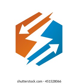 Power Electric - Vector stock logo template concept illustration