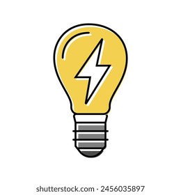 power electricity color icon vector. power electricity sign. isolated symbol illustration