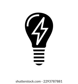 power electricity glyph icon vector. power electricity sign. isolated symbol illustration
