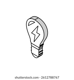 power electricity isometric icon vector. power electricity sign. isolated symbol illustration