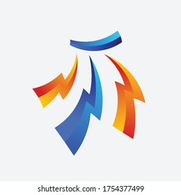 Power Energy , Blitz, Sturm, Vektorgrafik-Logo-Illustrationen-Vorlage 