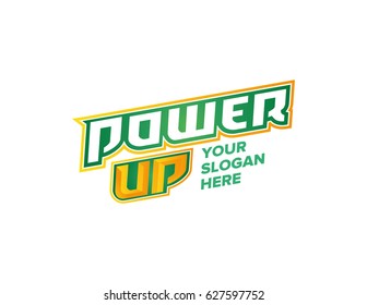 Power Up Energy Drink Logo, Branding, Extreme Logo 