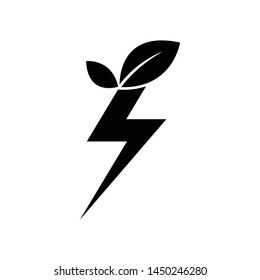 power energy, flat current icon, energy logo template
