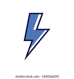 power energy, flat current icon, energy logo template