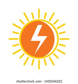 power energy, flat current icon, energy logo template
