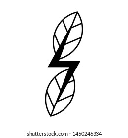 power energy, flat current icon, energy logo template