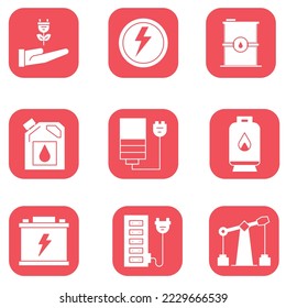 power and energy icon, flat icon vector design use for websites and apps.