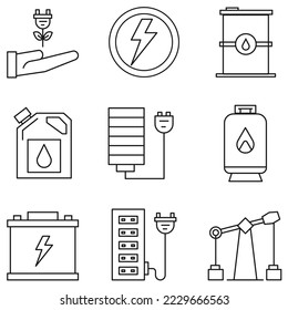 power and energy icon, flat icon vector design use for websites and apps.