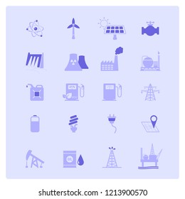 Power and Energy icons set. 