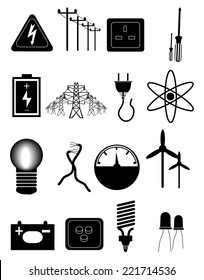 Power energy Icons Set