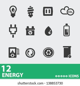 Power & Energy icons,vector