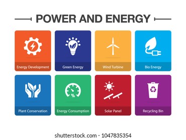Power and Energy Infographic Icon Set