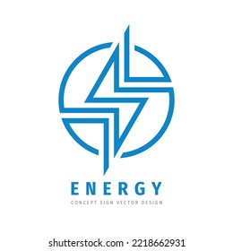 Power energy lightning - concept business logo template vector illustration. Line icon. Electricity logo. Graphic design element.