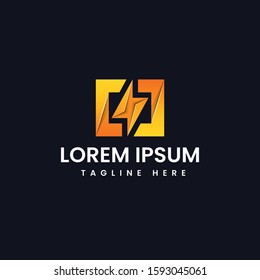 Power energy ligthning logo design