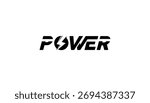 power energy logo design. Vector illustration of power typography and thunder. Modern logo design vector icon template