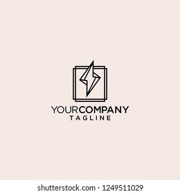 power energy logo vector icon