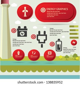 Power and energy of nature graphics design background,vector