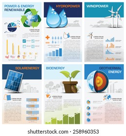 Power And Energy Renewable Chart Diagram Infographic Design Template