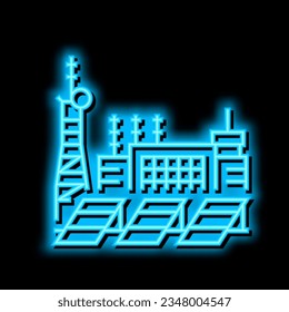 power energy station neon light sign vector. power energy station illustration