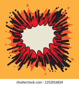 Power explosion abstract, vector illustration