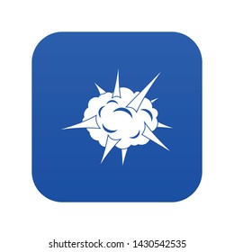 Power explosion icon digital blue for any design isolated on white vector illustration