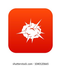 Power explosion icon digital red for any design isolated on white vector illustration