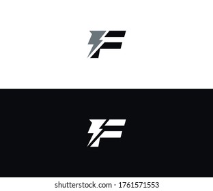 power f logo design vector  format